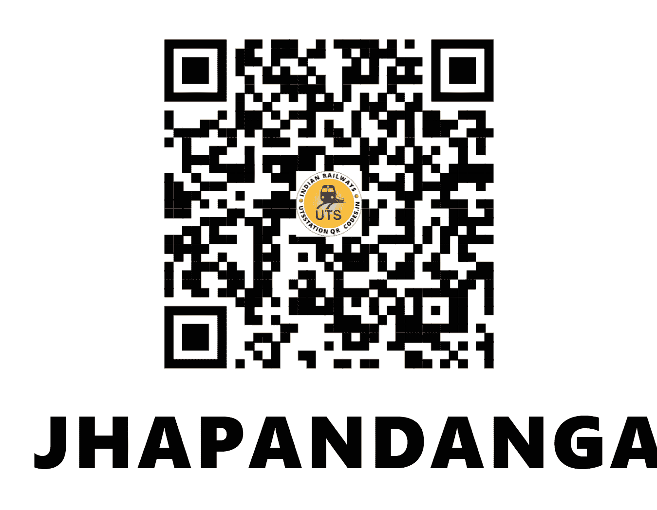 UTS QR Code for JHAPANDANGA - JPQ (ER - WEST BENGAL)